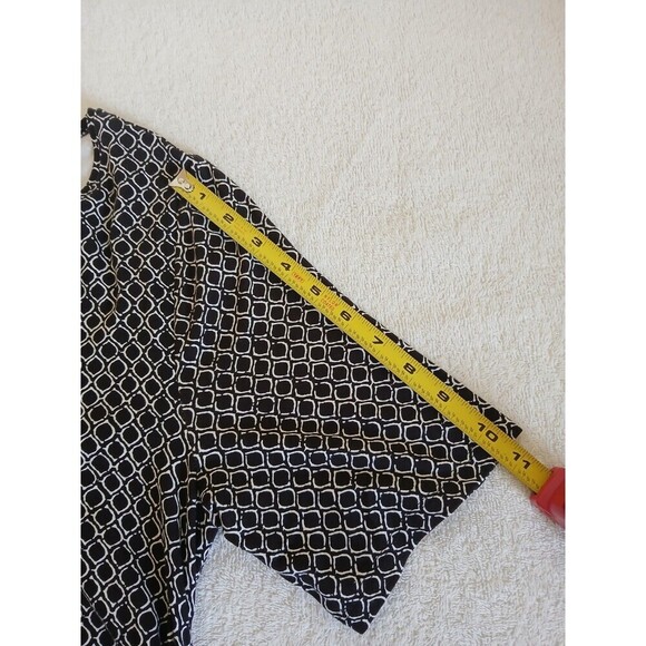 A Glow Maternity Dress Black White Ruched Stretchy Knit V Neck Size 1X Summer‎ - Picture 12 of 14